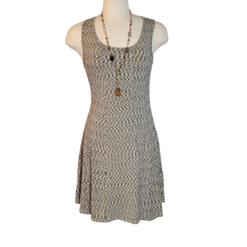 M. Fredric Blue Multi Colored Knit Sleeveless Scoop Neck Dress, Size L,  NWT